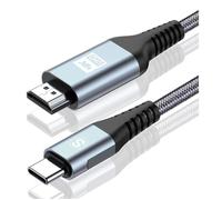 4K Câble USB C vers HDMI 3M Câble USB type C vers HDMI Thunderbolt 3/4/5 Compatible avec i Phone 17 16 15 Pro/Max Galaxy S26/S25