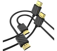 4K Câbles HDMI 1M (Lot de 2), HDMI 2.0 cable Haute Vitesse Ultra HD, Supporte Retour Audio 3D HDR Compatible avec Blu Ray PS5 PC TV