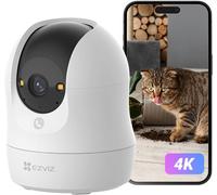 4K Caméra Surveillance Wifi Intérieure 360 °, Camera Bébé Avec Wifi 2.4/5Ghz, Détection Humain/Animaux/Bruit, Vision Nocturne Couleur Avec Véritable Wdr, Suivi Auto, C6N G1 4K