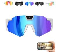 4K HD POV Baseball Glasses with Camera, 2026 Upgraded Baseball Glasses with Camera, Loop Recording, 2H Working Hours Suitable for Woman, Man (D)