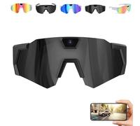 4K HD POV Baseball Glasses with Camera, 2026 Upgraded Baseball Glasses with Camera, Loop Recording, 2H Working Hours Suitable for Woman, Man (B)