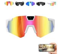 4K HD POV Baseball Glasses with Camera, 2026 Upgraded Baseball Glasses with Camera, Loop Recording, 2H Working Hours Suitable for Woman, Man (E)