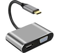 4K HD VGA CHARGEMENT PORT USB3.0- USB C À Adaptateur DVI VGA,Connecteur Convertisseur Vidéo -bâtiment -EdifsAdaptateur Mâle USB C vers DVI VGA Un Convertisseur Vidéo