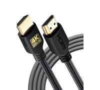 4K HDMI Cable 3 mHigh Speed,Braided Nylon & Gold Connectors,4K @ 60Hz,Ultra HD,2K,1080P,ARC & CL3 Ratedfor Laptop,Monitor,PS5,PS4,Xbox One,Fire TV,Apple TV & More