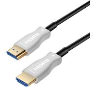 4K Optical Active High Speed Câble Hdmi 20 M/M 18Gbps, Compatible Avec Vidéo 4K@60Hz, Deep Color, 3D, Arc, Hdr, Edid, Connecteurs Plaqués Or, Noir, Argent, 100 M[ZHUJ4435]
