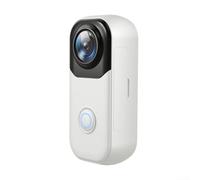 4K pour mini caméra d'action avec pouce, caméra POV grand angle 142° avec cordon magnétique, étanche IP65, design mains libres pour voyage et aventure, noir (blanc)