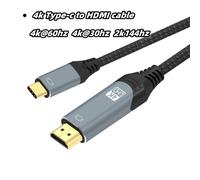 4K Type-c to HDMI 6.6FT--2M--78.7inch Câble compatible USB C vers HDMI, 8K, 4K, Type C vers HDMI 2.1, Thunderbolt, iPhone 15, MacPle, Huawei Mate 30 ""Nipseyteko