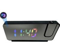 4K Ultra HD Projection Réveil Caméra, Surveillance à distance, Détection de mouvement, Avec carte de 32 Go