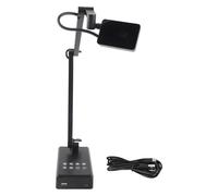 4K USB Document Camera, Foldable Live Demo Camera with 360° Rotation and 3 Level LED Light, Expandable Base for Teachers, Plug and Play for OS X Chromebooks