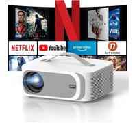 4K Video Projector Netflix CertifiedDolby Audio: 1080P Native 36000Lux Video Projector with Movin, 4D4P Keystone, Electric Focus,