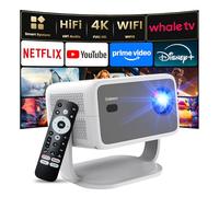 4K Vidéoprojecteur [HiFi Audio/Auto Focus/Support Rotatif à 360°] Rétroprojecteur avec WiFi et Bluetooth 1080P Natif, One-Click Use Youtube/PrimeVideo/D+, Smart Home Outdoor Projecteur