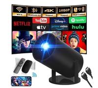 4K Vidéoprojecteur Mini 2026 Plus récent et APPS intégrées et 1920x1080P Res Correction d'écran Automatique 22000lm