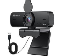 4K Webcam For Pc With 2 Mic And Sony Sensor, New Upgraded Autofocus, 30Fps, Light Correction, With Privacy Shutter, Usb Full Hd Webcam For Streaming Laptop Mac Skype