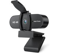 4K Webcam,Full HD PC Camera with Privacy Cover Autofocus Microphone Noise Cancelling Grand Angel 85°,USB Camera Plug & Play for Streaming Gaming Win10,Mac,Video Conferencing