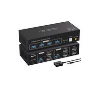 4K120Hz HDMI Commutateur KVM 2 pc 2 Monitors 8K60Hz Pour KVM Switch 2 PC 2 écrans avec 4 Ports USB 3.0 Prend en Charge