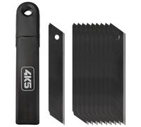 4K5 Lot de 10 lames de rechange SK2 pour cutter de 25 mm de largeur, CB 25 B, lames sécables en parallélogramme avec 6 segments sécables chacune, revêtues de carbone
