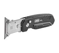 4K5 TKX 320 Cutter universel avec lame trapézoïdale SK4, lame réglable à 45°/90°, chargeur de lame intégré, clip de ceinture, coupe-bande et 2 lames de rechange