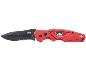 4K5 Tools TK 100 DropPoint Knife 600.100A Couteau pliant avec étui rouge, noir