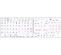 4Keyboard Autocollant Clavier Français AZERTY MAC Fond Blanc pour ordinateur de bureau, ordinateur portable et notebook