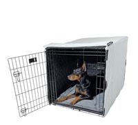 4Knines Housse de cage pour chien - Résistante à l'eau - Matelassée (gris, 42)