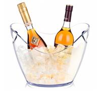 cailion 4L Seau à Glace, Seaux à Champagne 4 litres, Seau à Champagne,Seau à Vin,Seau à Glaçons Conteneur de Stockage de Fruits et Légumes (clear01)