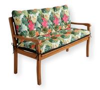 4L Textil Coussin de Banc de Jardin Coussin de balançoire hollywoodienne Coussin de Banc Coussin de Banc d'extérieur Coussin de Banc de Jardin (180x60x50 cm, Fleurs Vertes)