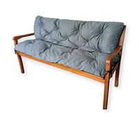 4L Textil Coussin de Banc de Jardin Coussin de balançoire hollywoodienne Coussin de Banc Coussin de Banc d'extérieur Coussin de Banc de Jardin (180x60x50 cm, Gris)