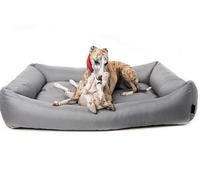 4L Textil Koko Panier pour chien imperméable avec housse amovible et lavable - Coussin pour chien - Gris - 100 x 80 cm - Gris