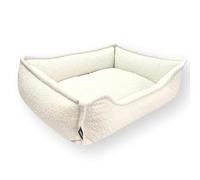 4L Textil Lit douillet pour chat, en bouclé Premium-Line, orthopédique, canapé pour chat, avec mousse à mémoire de forme (beige foncé, 60 x 40 cm)