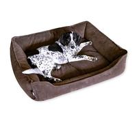 4L Textil - Lit pour chien douillet en velours côtelé Hugo Premium-LINE - Panier pour chien orthopédique - Coussin pour chien pelucheux - Lit pour chien avec housse en mousse à mémoire de forme