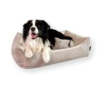 4L Textil Molly Housse Douillette pour Chien Amovible et Lavable - Panier pour Chien de Taille Moyenne - Coussin Moelleux pour Chien (120 x 100 cm, Rayures 04)