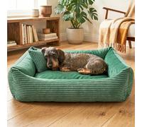 4L Textil Molly - Housse Douillette pour Chien - Amovible et Lavable - Panier pour Chien de Taille Moyenne - Moelleux - 60 x 40 cm - Vert