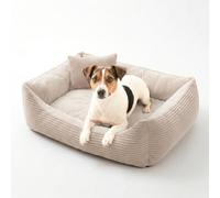 4L Textil Molly Housse pour Chien Accessoire, Douillette, Amovible et Lavable, Panier pour Chien de Taille Moyenne, Coussin Moelleux pour Chien (80 x 60 cm, Rayures 04)