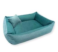 4L Textil Molly Lit douillet pour petit chien et chat - Moelleux - Panier pour chat - Panier pour chat - Lavable - Panier pour chiot - Turquoise (60 x 40 cm, turquoise)