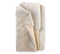 4L Textil Molly Panier en Velours côtelé Douillet pour Chien de Grande Taille - Beige - Coussin Moelleux - Housse de Rechange (120 x 100 cm, Rayures 04)