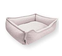 4L Textil Panier pour chien douillet en Bouclé Leo Premium-LINE - Panier orthopédique pour petits chiens - Canapé moelleux avec mousse à mémoire de forme (rose, 60 x 40 cm)