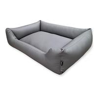 4L Textil Panier pour Chien en Similicuir lit pour Grands Chiens Canapé lit Chien Facile à Nettoyer(Gris,140x110 cm)