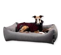 4L Textil Panier pour Chien Lit pour Grands Animaux canapé pour Chien Housse Amovible et Lavable(Gris foncé,120x100 cm)