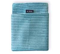 4L Textil ZOE Coussin pour chien avec housse et fermeture éclair, housse de rechange (100 x 80 cm), bleu pétrole (rayures)