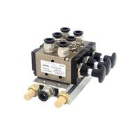4L210-08 4R210-08 Vanne manuelle à deux voies cinq positions Push-Pull Interrupteur pneumatique d'inversion combinée Barre omnibus(8mm in 8mm out,4 Stations)