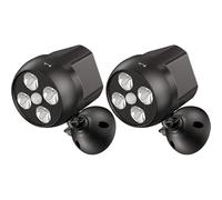 4LED Hibou projecteur Rotatif Corps Humain Induction Applique Murale Coque Noire