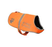 4LegsFriend Gilet de Sécurité Oragne Fluo pour Chien | Veste doublée Laine Polaire, Anti-Pluie, réfléchissant, visibilité la Nuit | Protège Contre Accidents de Voiture et de Chasse | 5 Tailles