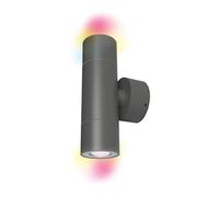 4lite Spot d'extérieur vers le haut et vers le bas avec ampoule intelligente, blanc