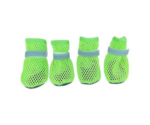 4Lots Chaussons Confortables pour Chiens avec Flux d ' air Chaussures d ' été pour Chiens Protection des Pattes de Chiens Mailles de Botte Chaussettes antidérapantes pour Animaux de Compagnie Botte à