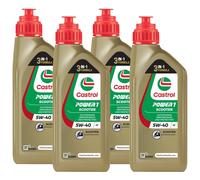 4LT Huile Moteur Lubrifiant Castrol Power 1 Scooter 4T 5W40 Scootek Technology