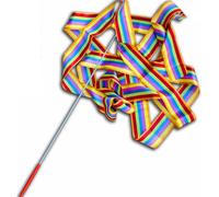 4m/13.12ft Tanzbänder Gymnastics Ribbon Streamer Tanzstäben für Kinder Coloful