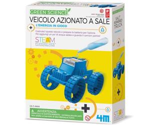4M 403409 Salt Powered Truck-A Science kit for Kids 5+, Blue