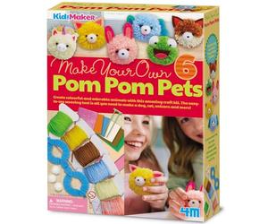 4M 404760 KidzMaker Make Poms, Multi Colour