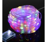 4M Chaîne d'éclairage rechargeable Multicolore PVC IP65 Imperméable à l'eau Chaînes d'éclairage LED Intérieur Jardin Fête Noël Eclairage Décoration, Mode d'éclairage continu