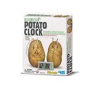 4M Kidzlabs Green Science: Potato Clock, Contient Une Pendule Digitale, Bande adhésive transparante, Bande en cuivre et Zinc et Instructions détaillées, boîte 17x22x6cm, 5+